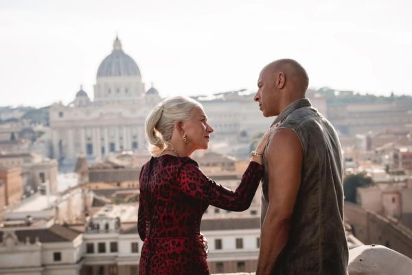 Helen Mirren and Vin Diesel in Rome filming Fast X