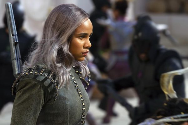 Zawe Ashton as Dar-Benn, a villain with purple/grey hair