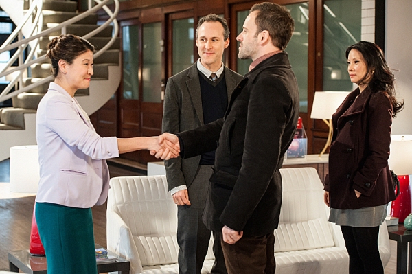 Holmes (Johnny Lee Miller) and Watson (Lucy Liu) spend 42 minutes investigating CAA in 'Possibility Two'