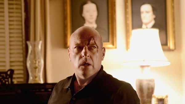 Big Jim (Dean Norris) talks his way out of death in 'Thicker Than Water'