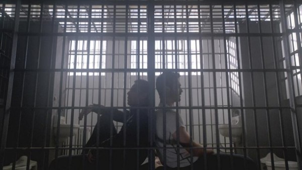 The comedic duo remain in jail - a nice moment of narrative continuity on Teen Wolf