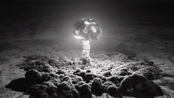 Still of an Atom bomb explosion from Twin Peaks The Return Part Eight